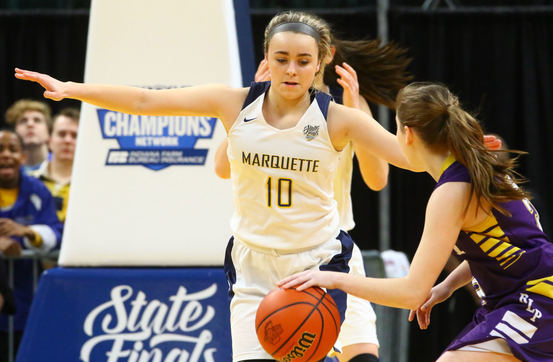 Gallery: Girls Basketball State Finals: Marquette Catholic vs. Vincennes Rivet
